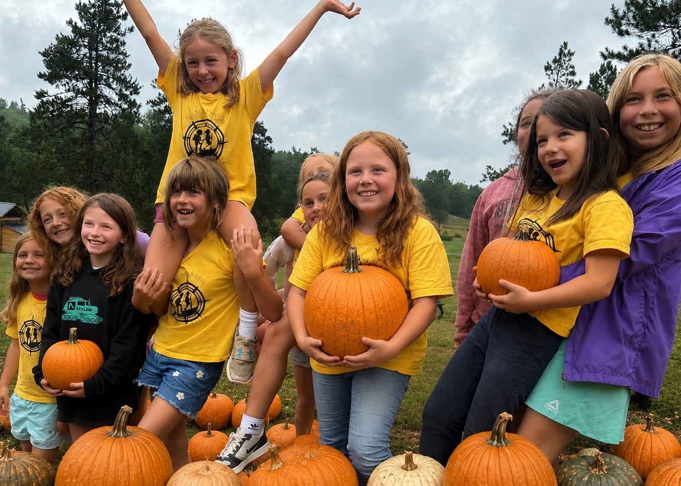 Pumpkins ready for Pumpkin Fest at Wilderness Valley Farm in Gaylord, Michigan
